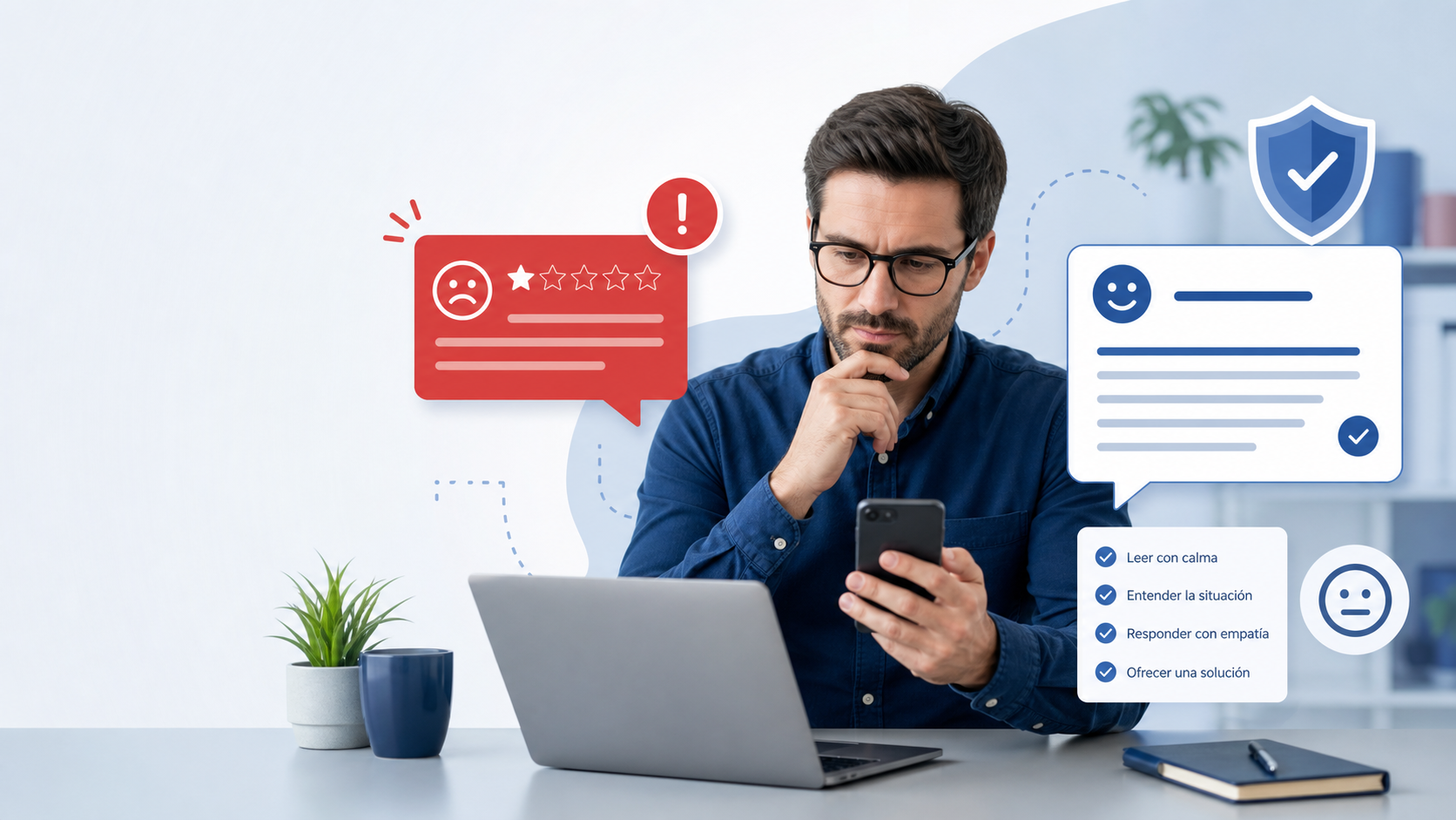 Cómo responder a una reseña negativa de forma profesional (sin dañar tu imagen)